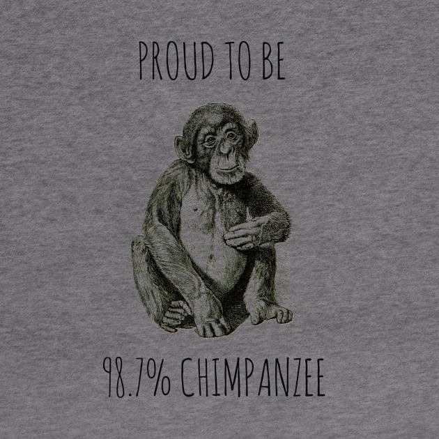 Proud To Be 98.7% Chimpanzee by Bundjum